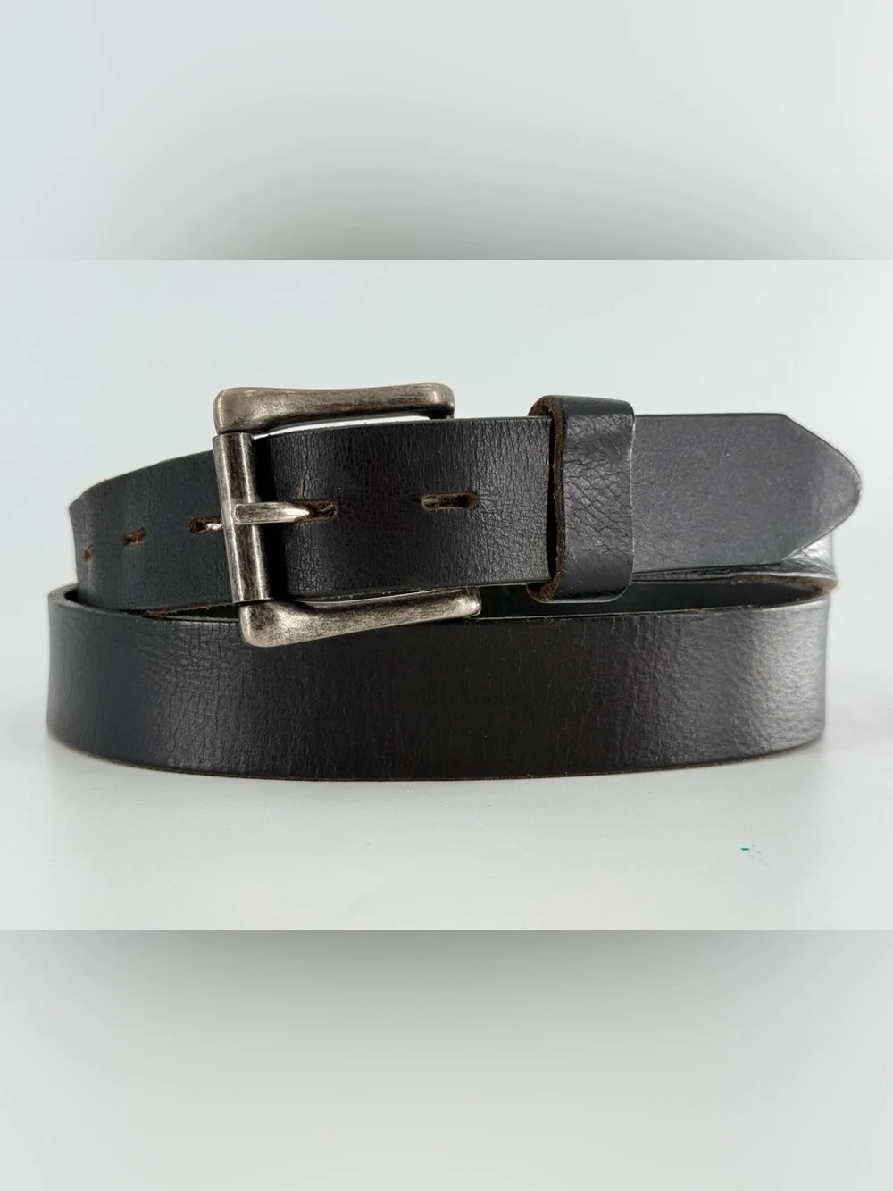 Vintage Casual Black Leather Belt 40